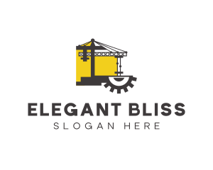 Heavy Equipment - Industrial Tower Crane logo design