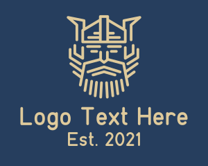 Beige - Old Viking King logo design