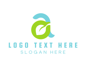 Plant - Fresh Leaf Letter A logo design