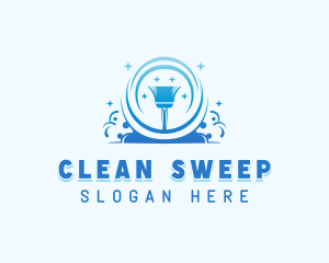 Housekeeping - Clean Housekeeping Broom logo design