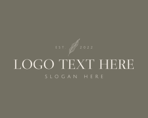 Wordmark - Natural Elegant Business logo design