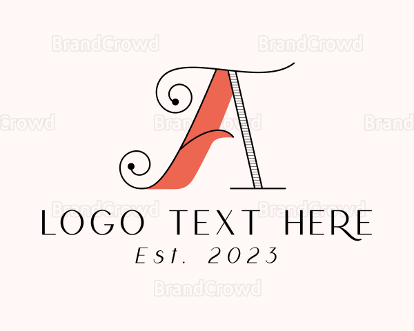 Retro Ornate Swirl Decoration Logo