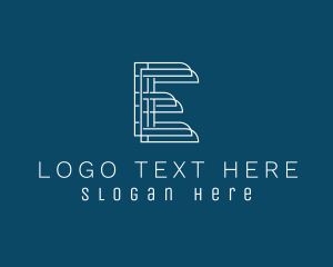 Letter E - Digital Software Tech logo design