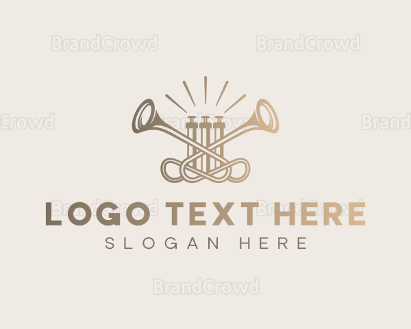 Musical Instrument Trumpet Logo