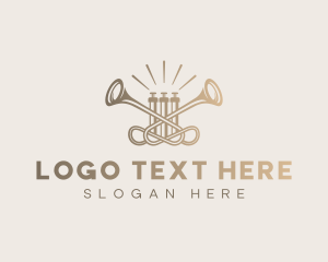 Trombone - Musical Instrument Trumpet logo design