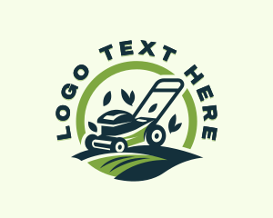 Grass Cutting - Backyard Mower Landscaping logo design