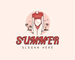 Woman Summer Vintage logo design