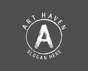 Handwritten Chalk Art Studio logo design