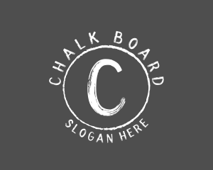 Handwritten Chalk Art Studio logo design