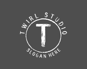 Handwritten Chalk Art Studio logo design