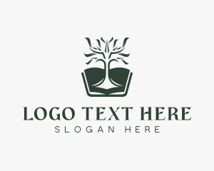 Review Center - Tree Bookstore Literature logo design