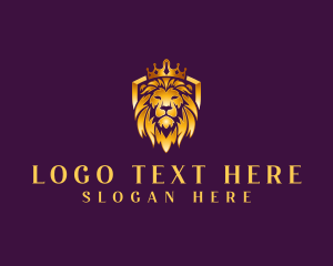 Golden - Royal Lion Crown logo design