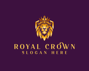 Royal Lion Crown logo design