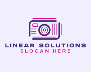 Neon Linear Camera  logo design