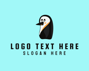 Nestling - Happy Baby Penguin logo design