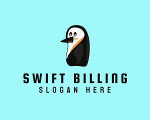 Happy Baby Penguin logo design