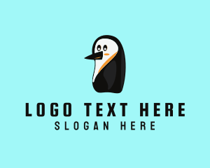 Wing - Happy Baby Penguin logo design
