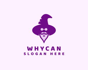 Old Man - Magic Wizard Hat logo design