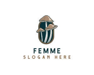 Mushroom Fungi Nature logo design