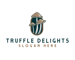 Truffle - Mushroom Fungi Nature logo design
