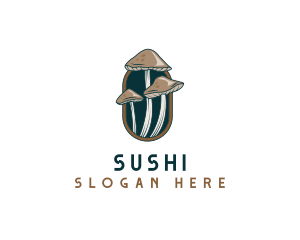 Mushroom Fungi Nature logo design