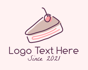 Pastry Chef - Cheesecake Cake Slice logo design