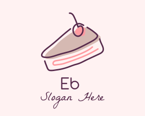 Cheesecake Cake Slice Logo