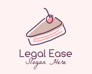 Cheesecake Cake Slice Logo