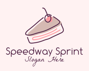 Cheesecake Cake Slice Logo