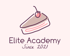 Cheesecake Cake Slice logo design