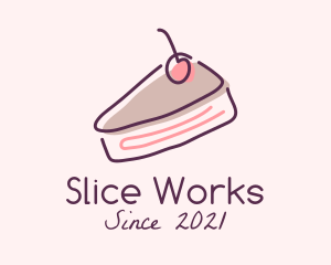 Slice - Cheesecake Cake Slice logo design