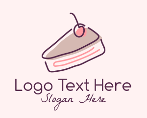 Cheesecake Cake Slice Logo