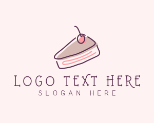 Dessert - Cherry Cake Dessert logo design