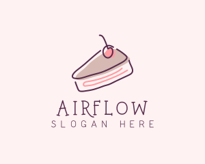 Cherry Cake Dessert logo design