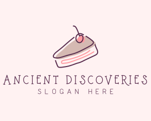 Cherry Cake Dessert logo design