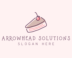 Cherry Cake Dessert logo design