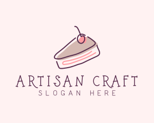 Cherry Cake Dessert logo design