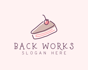 Cherry Cake Dessert logo design