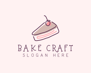 Cherry Cake Dessert logo design