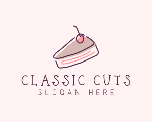 Cherry Cake Dessert logo design