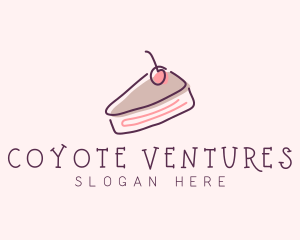 Cherry Cake Dessert logo design