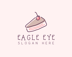 Cherry Cake Dessert logo design