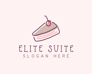 Cherry Cake Dessert logo design