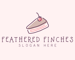 Cherry Cake Dessert logo design