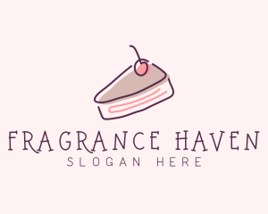 Cherry Cake Dessert logo design