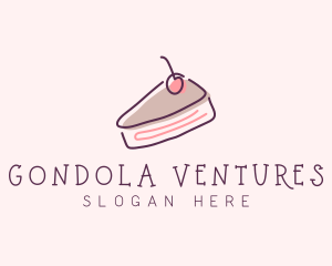 Cherry Cake Dessert logo design