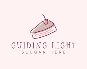 Cherry Cake Dessert logo design