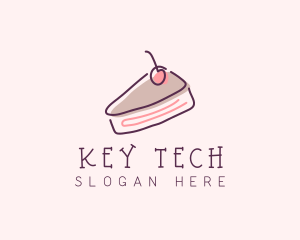 Cherry Cake Dessert logo design