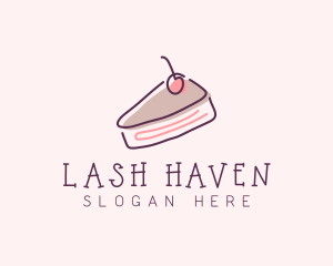 Cherry Cake Dessert logo design