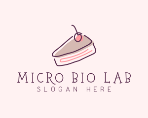 Cherry Cake Dessert logo design